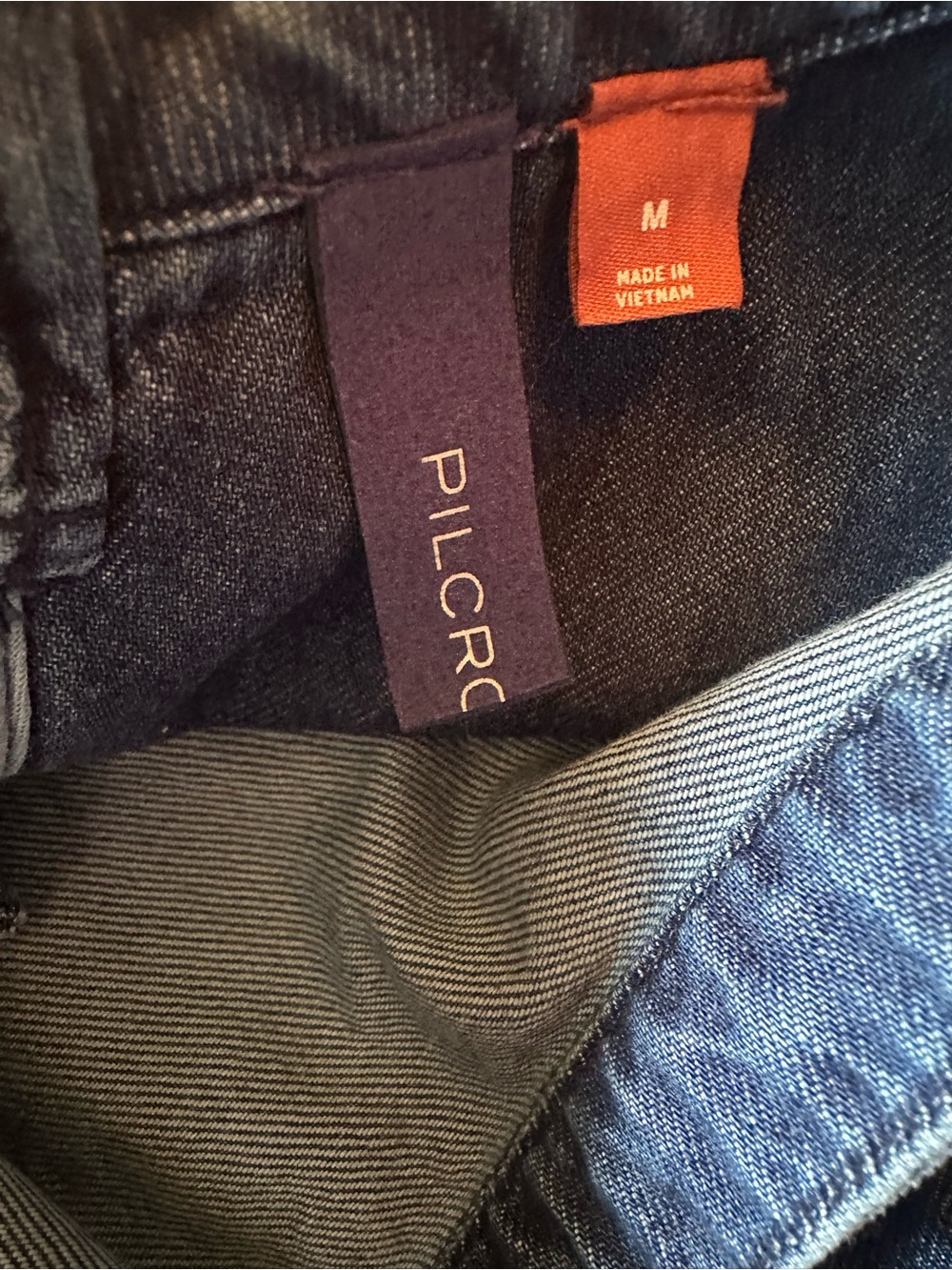 Pilcro for Anthropologie Denim Tie Back Crop Top size medium - Picture 11 of 12